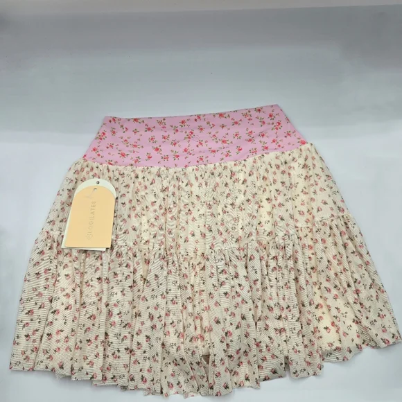 NWT Blogilates Ballerina Skort Pink Floral - Picture 8 of 13